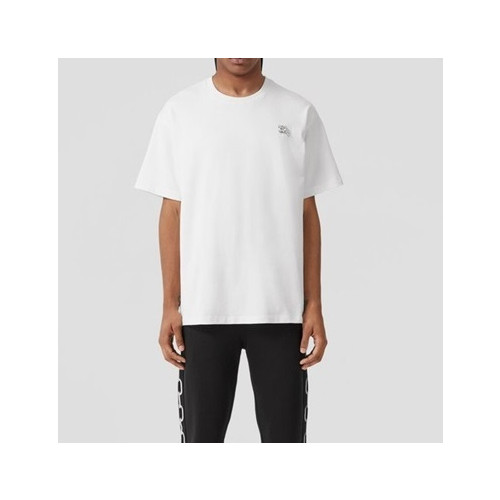 버버리 남성 화이트 크루넥 반팔티 - Burberry Mens White Short Sleeved Tshirts - bu153x