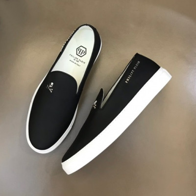 필립플레인 남성 모던 블랙 슬립온 - Philipp Plein Mens Black Slip-on - ph09x