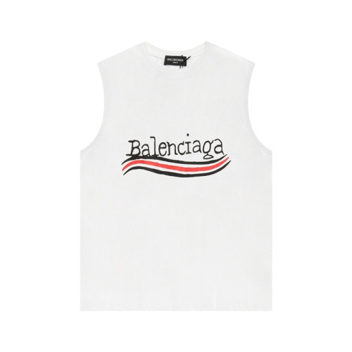 발렌시아가 남성 화이트 크루넥 나시 - Balenciaga Mens White Sleeveless Shirts - ba346x