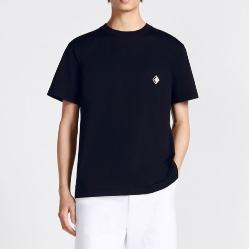 디올 남성 블랙 크루넥 반팔티 - Dior Mens Black Short sleeved Tshirts - di431x