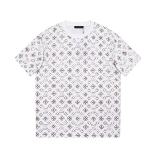 루이비통 남성 화이트 크루넥 반팔티 - Louis vuitton Mens White Short sleeved Tshirts - lv839x