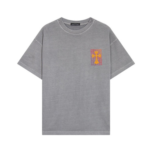 크롬하츠 남성 그레이 크루넥 반팔티 - Chrom Hearts Mens Gray Short sleeved T-shirts - ch126x