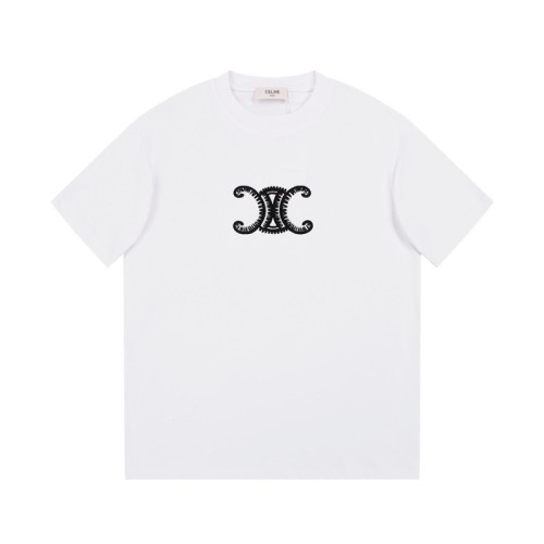 셀린느 남성 크루넥 화이트 반팔티 - Celine Mens White Short sleeved T-shirts - ce132x