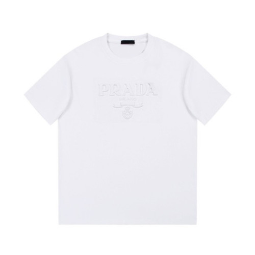 프라다 남성 화이트 반팔티 - Prada Mens White Tshirts - pr449x