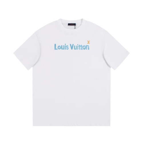 루이비통 남성 화이트 크루넥 반팔티 - Louis vuitton Mens White Short sleeved Tshirts - lv865x