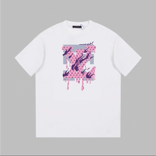 루이비통 남성 화이트 크루넥 반팔티 - Louis vuitton Mens White Short sleeved Tshirts - lv873x