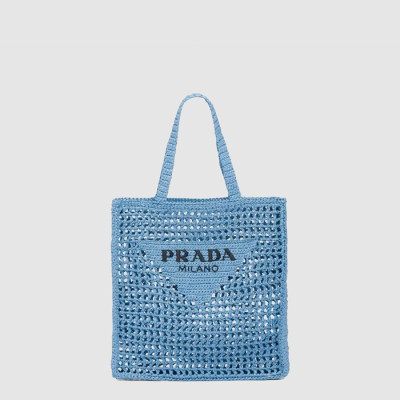 프라다 여성 크로셰 토트백 1BG393 - Prada Womens Crochet Tote Bag - pr476x