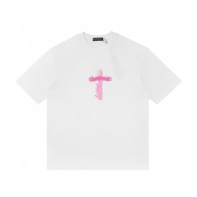 크롬하츠 남성 화이트 반팔티 - Chrom Hearts Mens White Short sleeved Tshirts - ch131x
