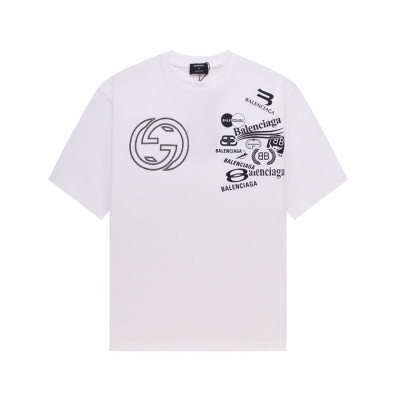 구찌 남/녀 화이트 크루넥 반팔티 - Gucci Unisex White Short sleeved Tshirts - gu658x