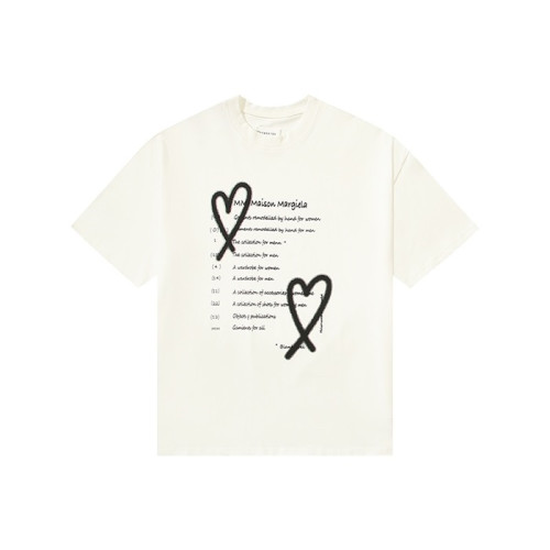 메종마르지엘라 남/녀 크루넥 화이트 반팔티 - Maison Margiela Unisex White Tshirts - mai145x