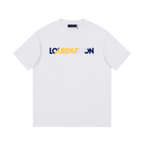 루이비통 남성 화이트 크루넥 반팔티 - Louis vuitton Mens White Short sleeved Tshirts - lv889x