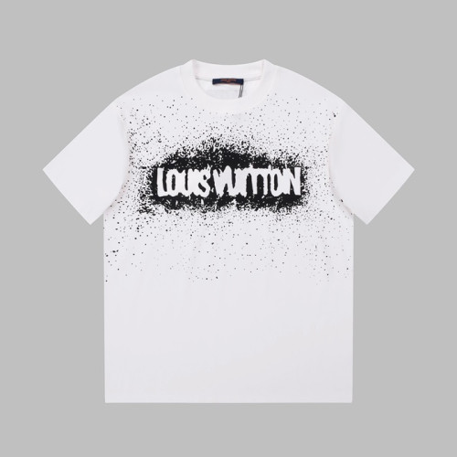 루이비통 남성 화이트 크루넥 반팔티 - Louis vuitton Mens White Short sleeved Tshirts - lv920x