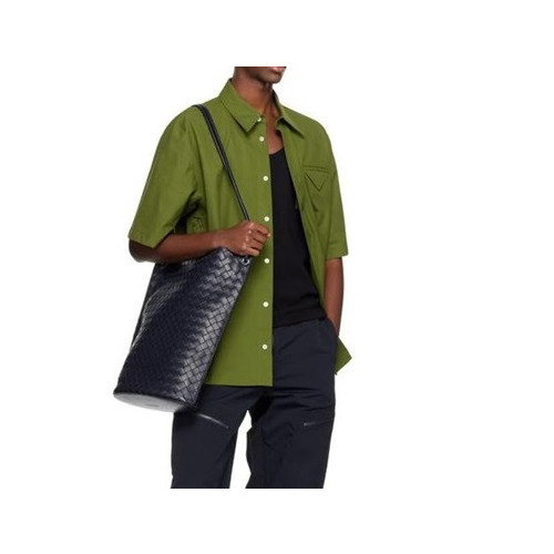 보테가베네타 남성 그린 반팔 셔츠 - Bottega veneta Mens Green Shirts - bv69x
