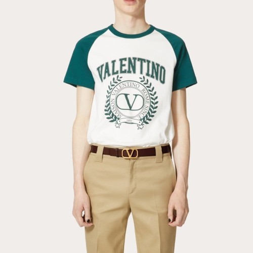 발렌티노 남성 그린 크루넥 반팔티 - Valentino Mens Green Tshirts - val426x