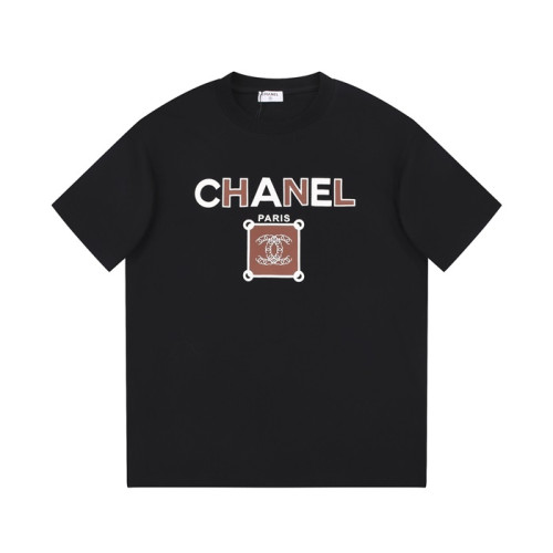 샤넬 남/녀 크루넥 블랙 반팔티 - Chanel Unisex Black Tshirts - ch107x