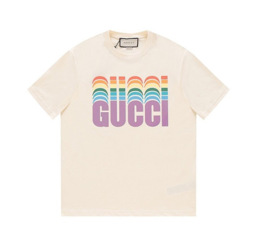 구찌 남/녀 아이보리 크루넥 반팔티 - Gucci Unisex Ivory Short sleeved Tshirts - gu696x
