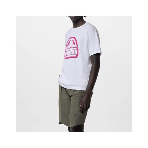 루이비통 남성 화이트 크루넥 반팔티 - Louis vuitton Mens White Short sleeved Tshirts - lv1032x
