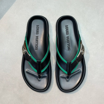 루이비통 남성 그린탭 슬리퍼 - Louis vuitton Mens Green Tap Slippers - lv1039x
