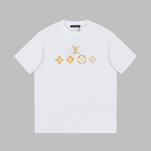 루이비통 남성 화이트 크루넥 반팔티 - Louis vuitton White Black Short sleeved Tshirts - lv1060x