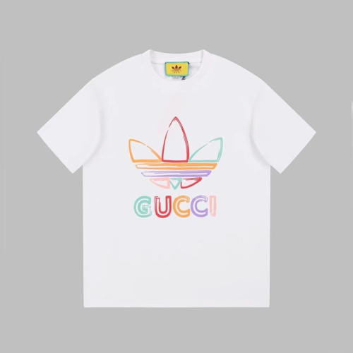 구찌 남/녀 화이트 크루넥 반팔티 - Gucci Unisex White Short sleeved Tshirts - gu708x