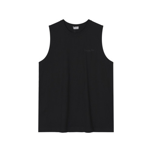 디올 남성 블랙 크루넥 나시 - Dior Mens Black Sleeveless Tshirts - di494x