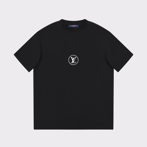 루이비통 남성 블랙 크루넥 반팔티 - Louis vuitton Mens Black Short sleeved Tshirts - lv1087x