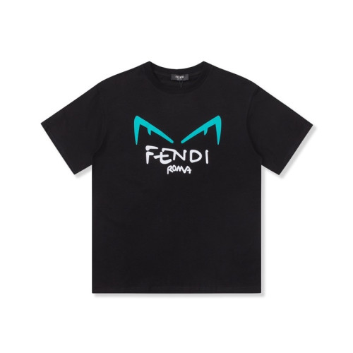 펜디 남성 블랙 크루넥 반팔티 - Fendi Mens Black Short sleeved Tshirts - fe133x