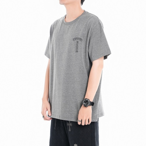 크롬하츠 남성 그레이 크루넥 반팔티 - Chrom Hearts Mens Gray Short sleeved Tshirts - ch149x