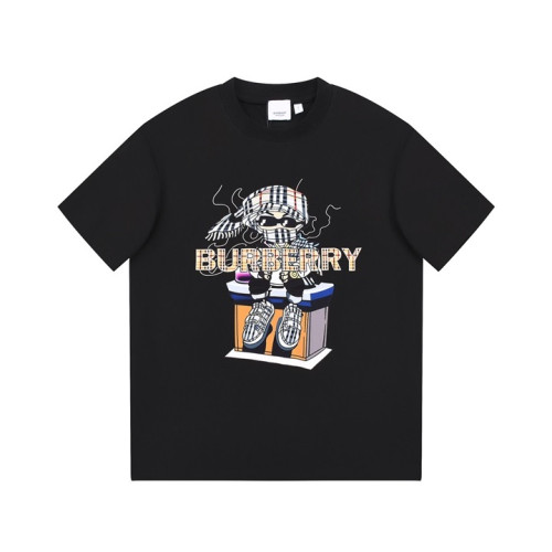 버버리 남성 블랙 크루넥 반팔티 - Burberry Mens Black Short Sleeved Tshirts - bu194x