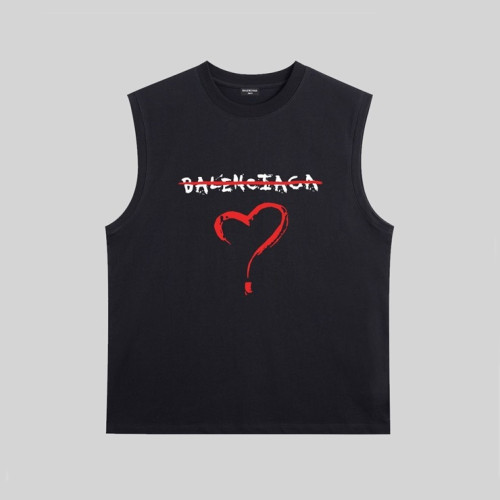 발렌시아가 남성 블랙 크루넥 나시 - Balenciaga Mens Black Sleeveless Tshirts - ba449x