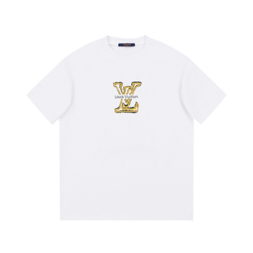 루이비통 남성 화이트 크루넥 반팔티 - Louis vuitton Mens White Short sleeved Tshirts - lv1140x