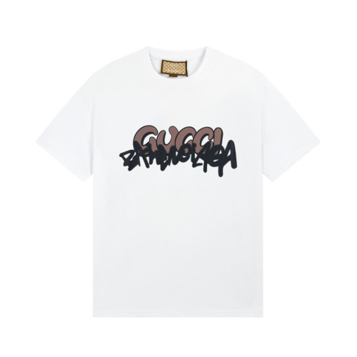 구찌 남/녀 화이트 크루넥 반팔티 - Gucci Unisex White Short sleeved Tshirts - gu736x