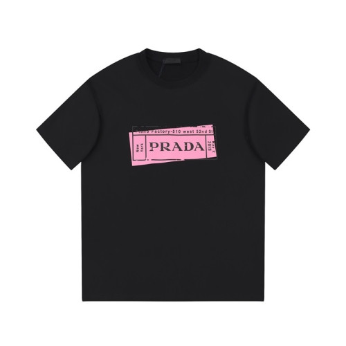 프라다 남성 크루넥 블랙 반팔티 - Prada Mens Black Short sleeved Tshirts - pr543x