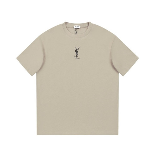 입생로랑 남성 카멜 크루넥 반팔티 - Saint laurent Mens Camel Short sleeved Tshirts - ysl365x