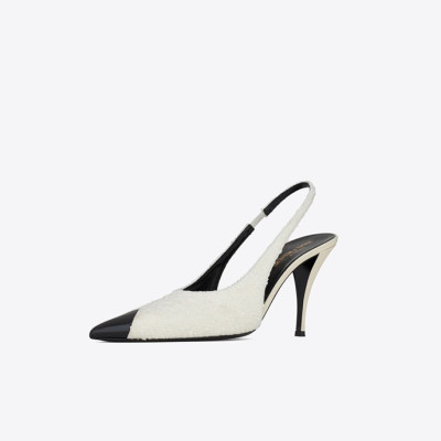입생로랑 여성 화이트 슬링백 - Saint Laurent Womens White Sandals - ysl390x
