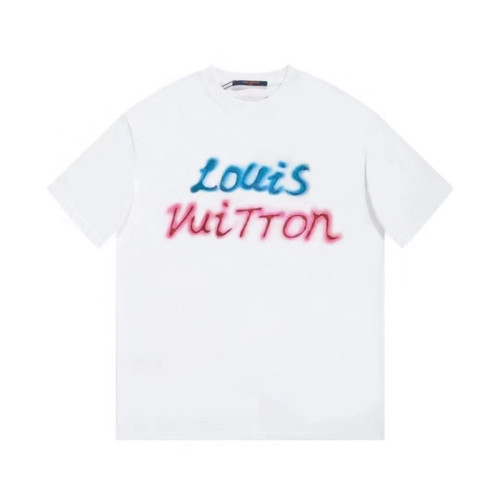 루이비통 남성 화이트 크루넥 반팔티 - Louis vuitton Mens White Short sleeved Tshirts - lv1375x