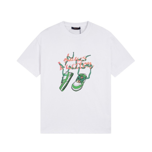 루이비통 남성 화이트 크루넥 반팔티 - Louis vuitton Mens White Short sleeved Tshirts - lv1377x