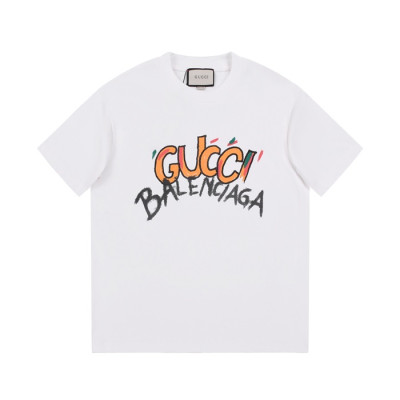 구찌 남/녀 화이트 크루넥 반팔티 - Gucci Unisex White Short sleeved Tshirts - gu774x