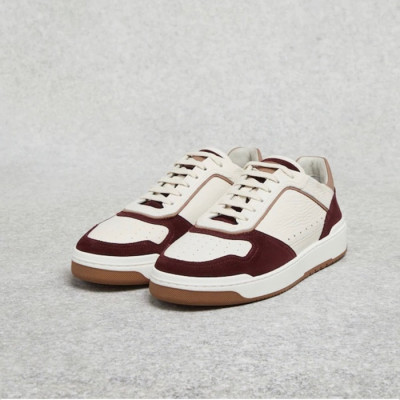 브루넬로쿠치넬리 남성 버건디 스니커즈 - Brunello Cucinelli Mens Burgundy Sneakers - bru70x