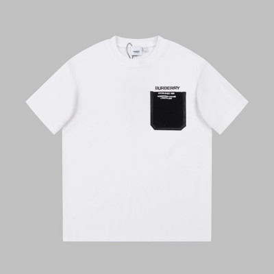 버버리 남성 화이트 크루넥 반팔티 - Burberry Mens White Short Sleeved Tshirts - bu199x