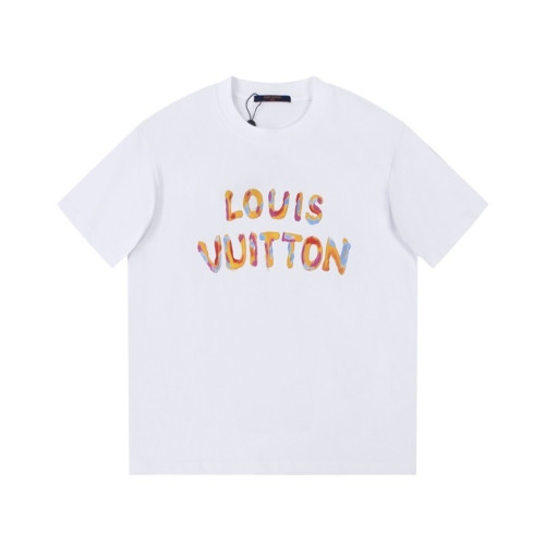 루이비통 남성 크루넥 화이트 반팔티 - Louis vuitton Mens White Short sleeved Tshirts - lv1506x