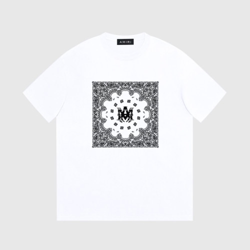 아미리 남성 화이트 크루넥 반팔티 - Amiri Mens White Short sleeved Tshirts - amr121x