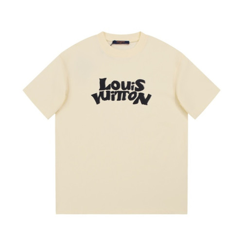 루이비통 남성 크루넥 아이보리  반팔티 - Louis vuitton Mens Ivory Short sleeved Tshirts - lv1573x