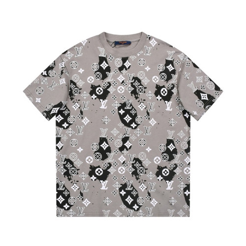 루이비통 남성 크루넥 그레이  반팔티 - Louis vuitton Mens Gray Short sleeved Tshirts - lv1574x