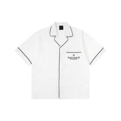 지방시 남성 화이트 반팔 셔츠 - Givenchy Mens White Short sleeved Shirts - gi316x
