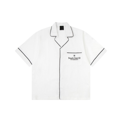 지방시 남성 화이트 반팔 셔츠 - Givenchy Mens White Short sleeved Shirts - gi316x