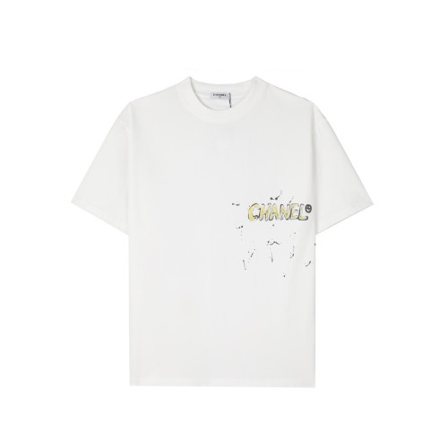 샤넬 남/녀 크루넥 화이트 반팔티 - Chanel Unisex White Tshirts - ch479x