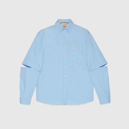 구찌 남성 트렌디 블루 셔츠 - Gucci Mens Blue Shirts - gu877x