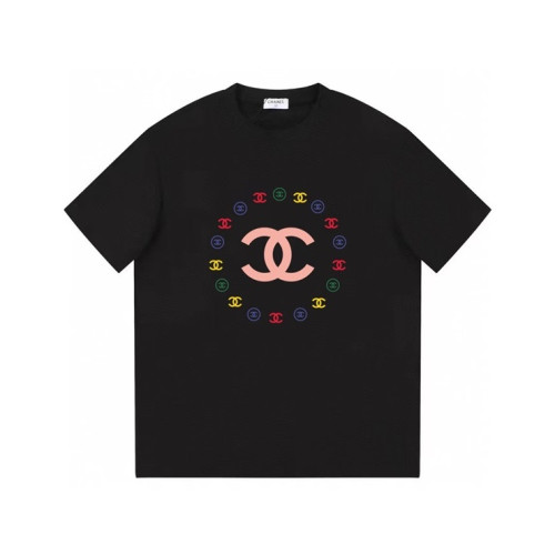 샤넬 남/녀 크루넥 블랙 반팔티 - Chanel Unisex Black Tshirts - ch484x