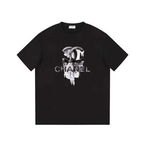 샤넬 남/녀 크루넥 블랙 반팔티 - Chanel Unisex Black Tshirts - ch486x